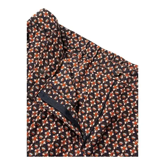 Tory Burch Women's Size 4 Elastic Waist Silk Summer Pants Floral Multicolor - Picture 5 of 15